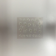 3D Sticker weiss XF 004